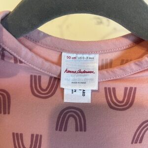 Hannah Andersson pink rainbows sleep gown